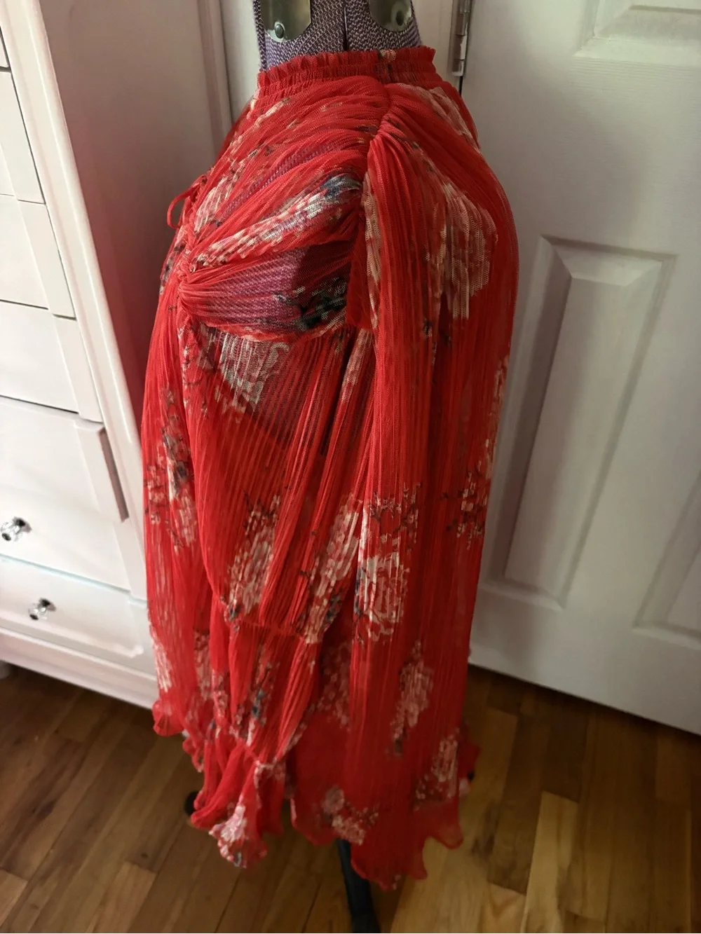 Free People Dahlia Bell Sleeve Printed Tunic S